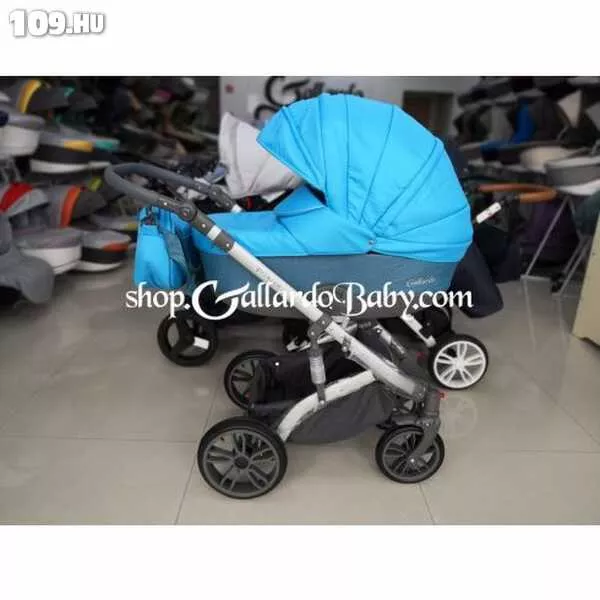 Multifunkciós Babakocsi Gallardo Baby Premium Kék Apró Mintás